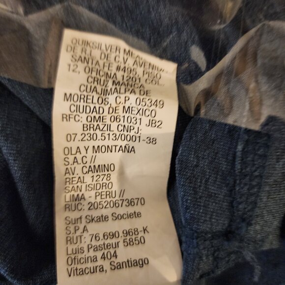 Quiksilver Surf Logo Shirt XL – Blue Long Sleeve Performance Rashguard - Picture 11 of 11